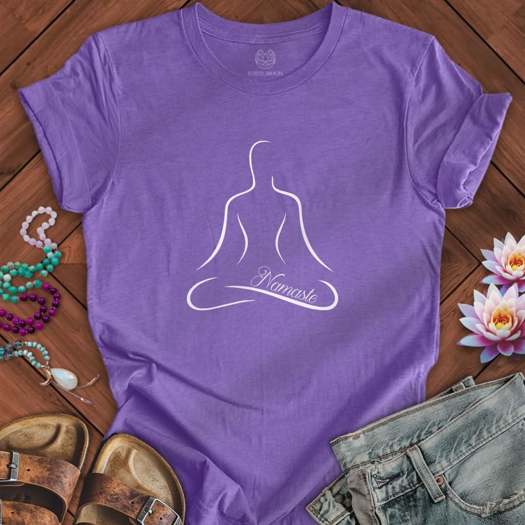 Minimalist Namaste Tee Heather Team Purple