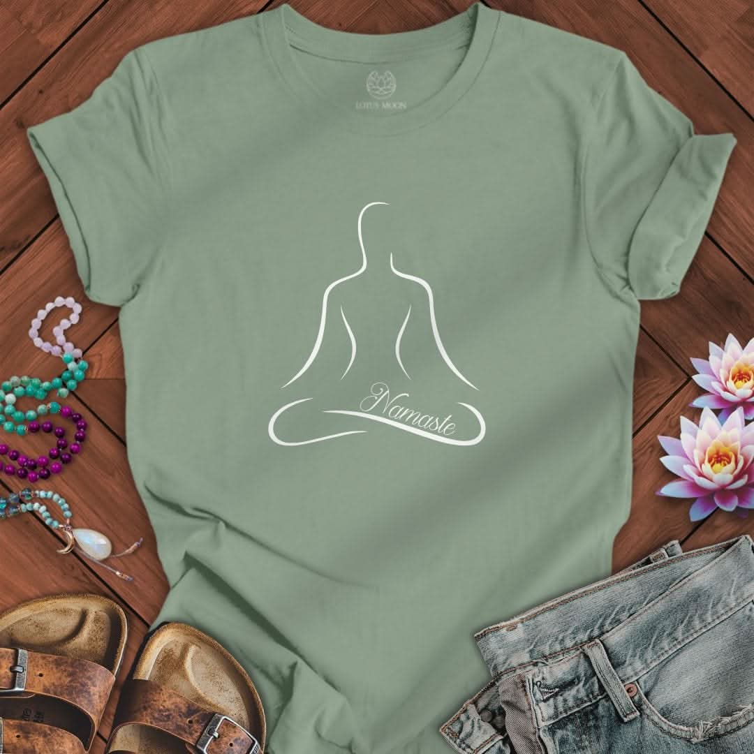 Minimalist Namaste Tee Sage