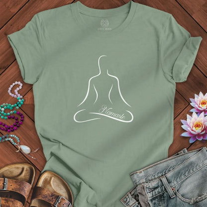 Minimalist Namaste Tee Sage
