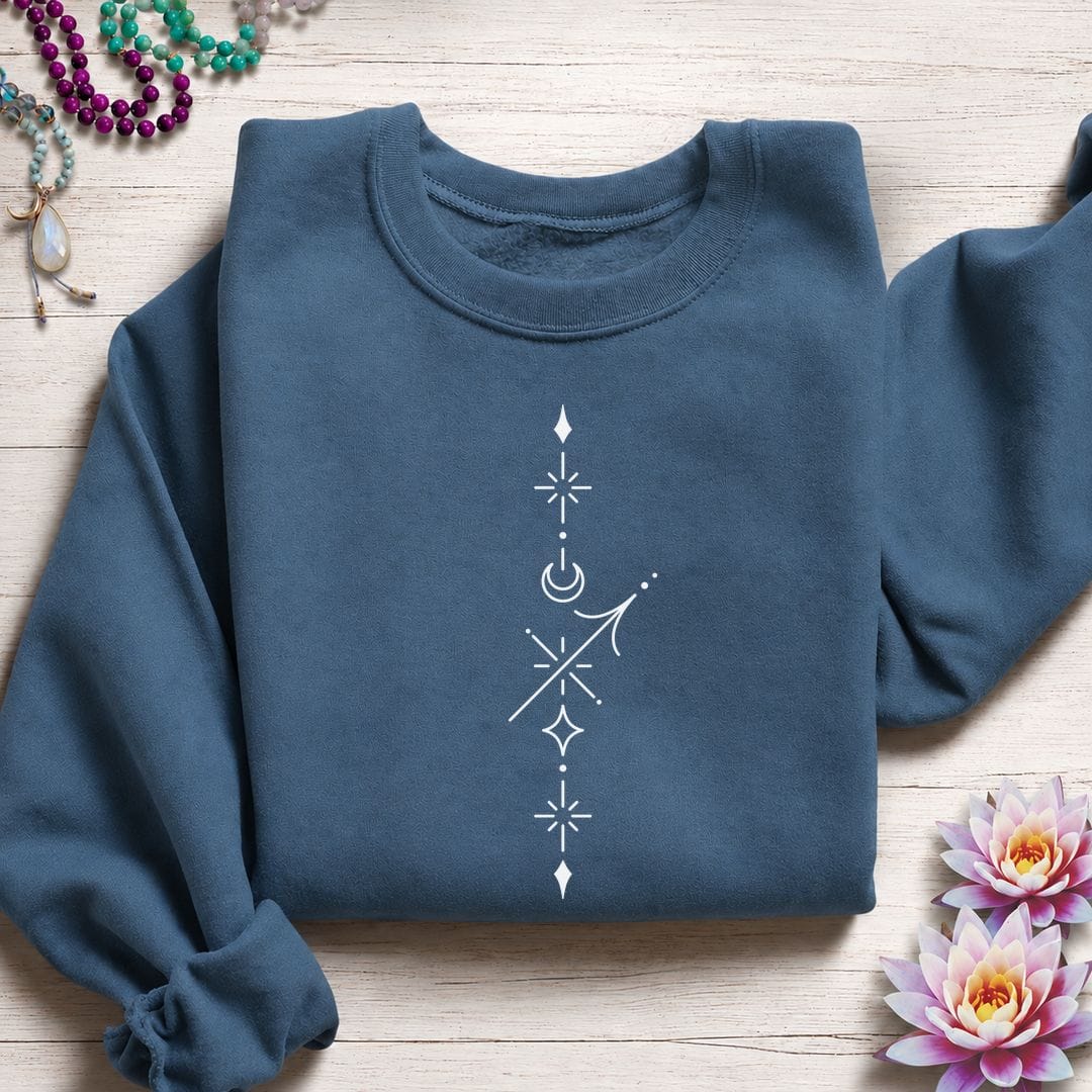 Minimalist Sagittarius Sweatshirt Indigo Blue