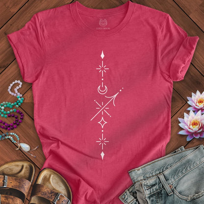 Lotus Moon Co. T-Shirt Minimalist Sagittarius Tee Heather Raspberry / S