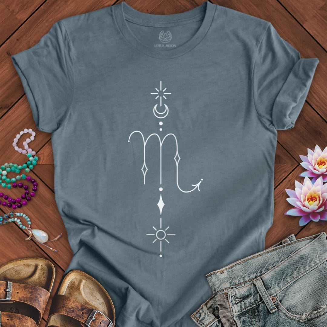 Lotus Moon Co. T-Shirt Minimalist Scorpio Tee Heather Slate / S