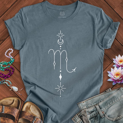 Lotus Moon Co. T-Shirt Minimalist Scorpio Tee Heather Slate / S
