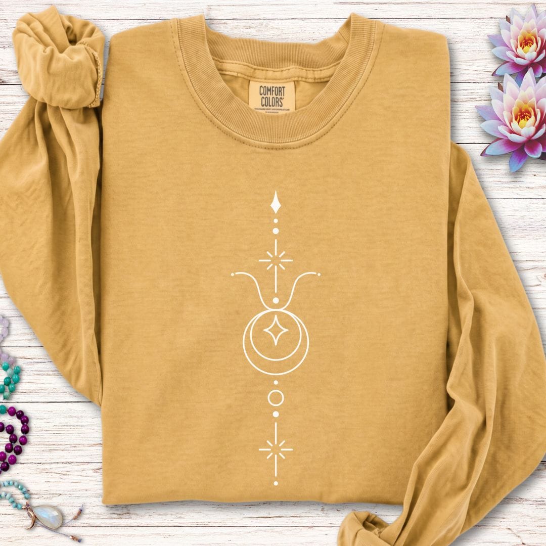 Minimalist Taurus Long Sleeve Tee Mustard