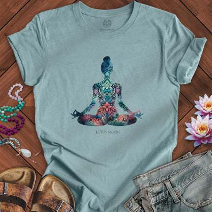 Miss Mandala Tee Heather Blue Lagoon
