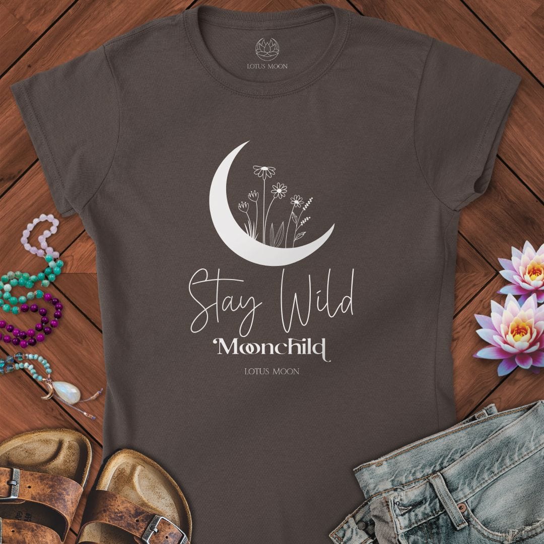 Moon Child Fitted Tee Dark Chocolate