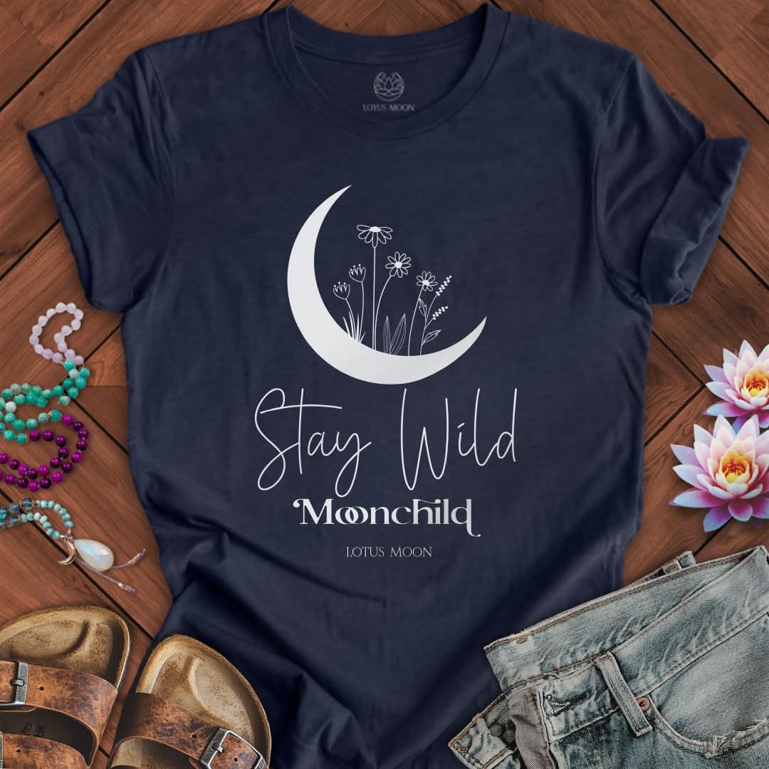 Moon Child Tee Heather Midnight Navy