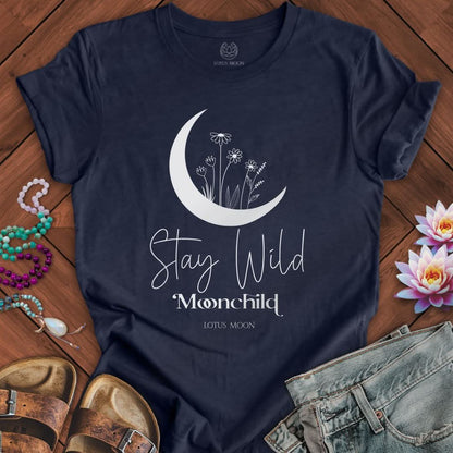 Moon Child Tee Heather Midnight Navy