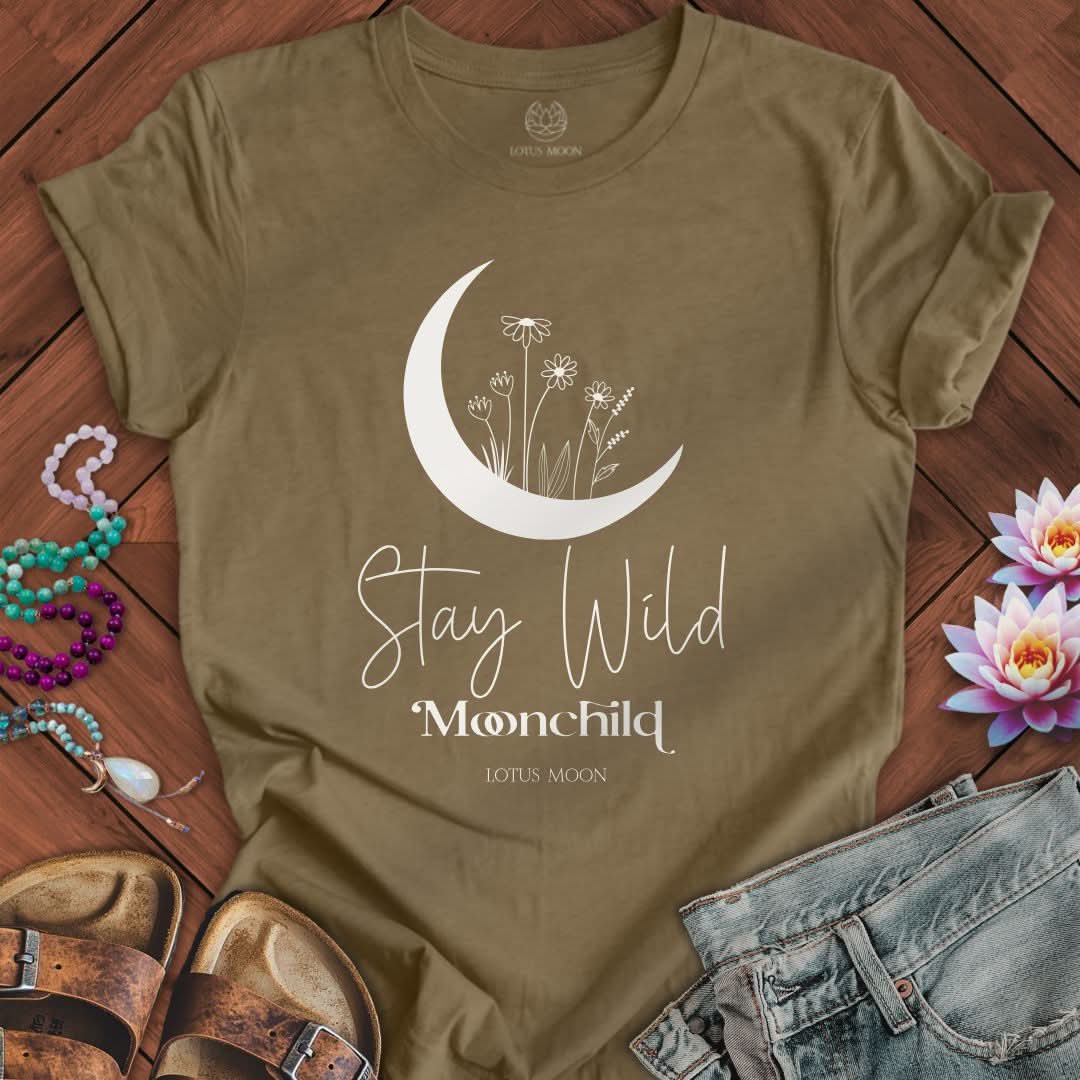 Moon Child Tee Heather Olive