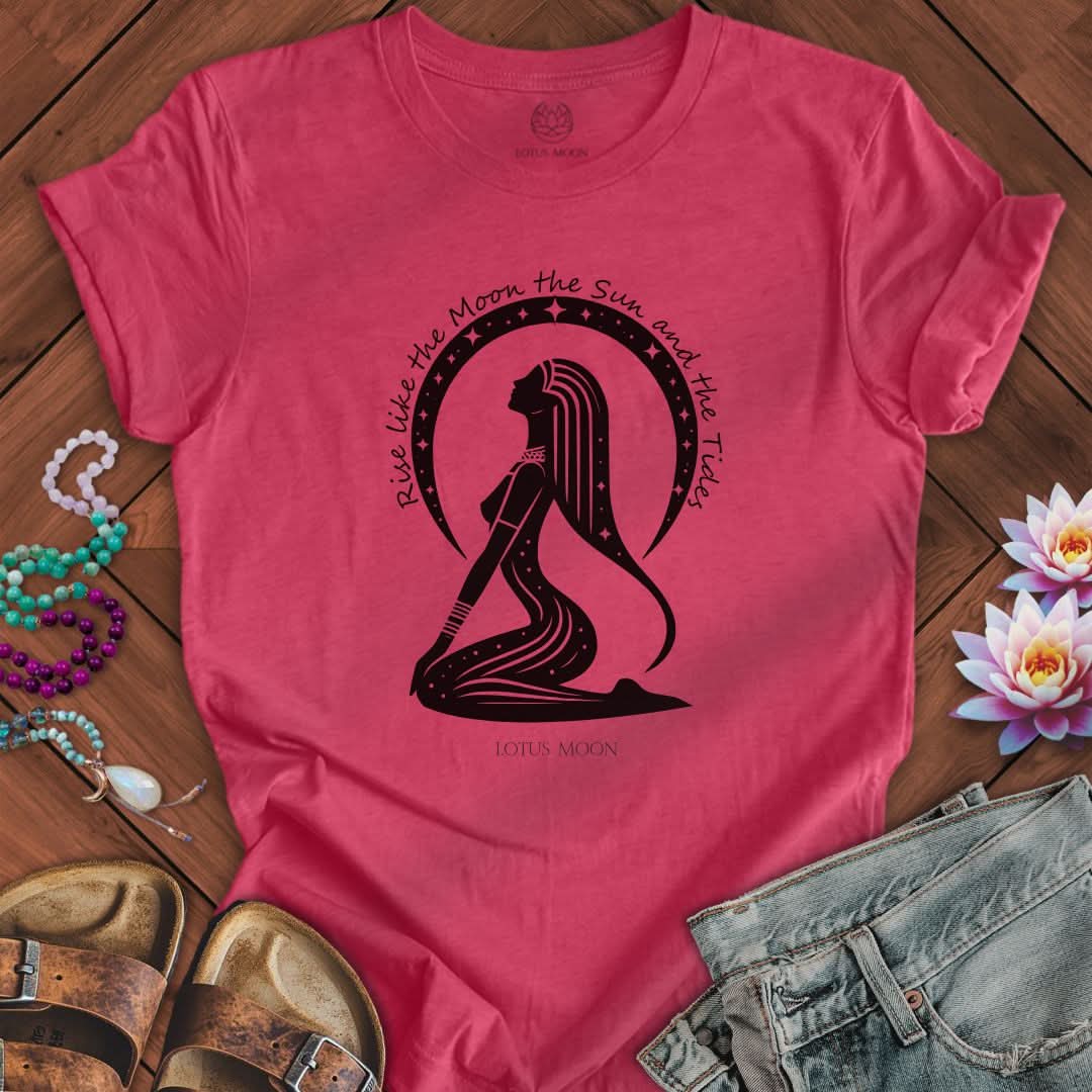 Moon Goddess Tee Heather Raspberry