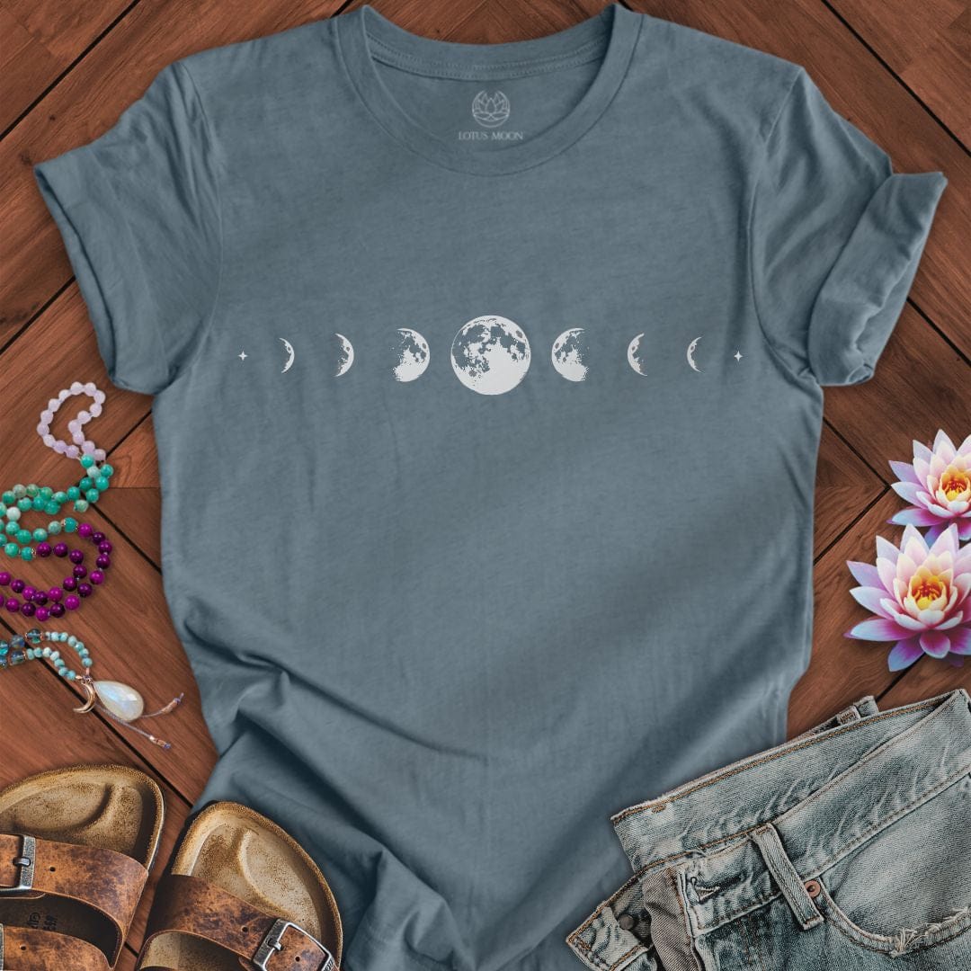 Moon Phases Tee Heather Slate