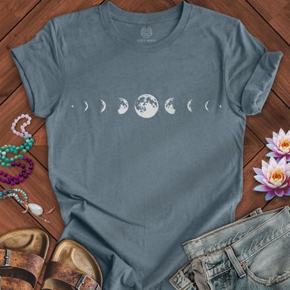 Moon Phases Tee Heather Slate