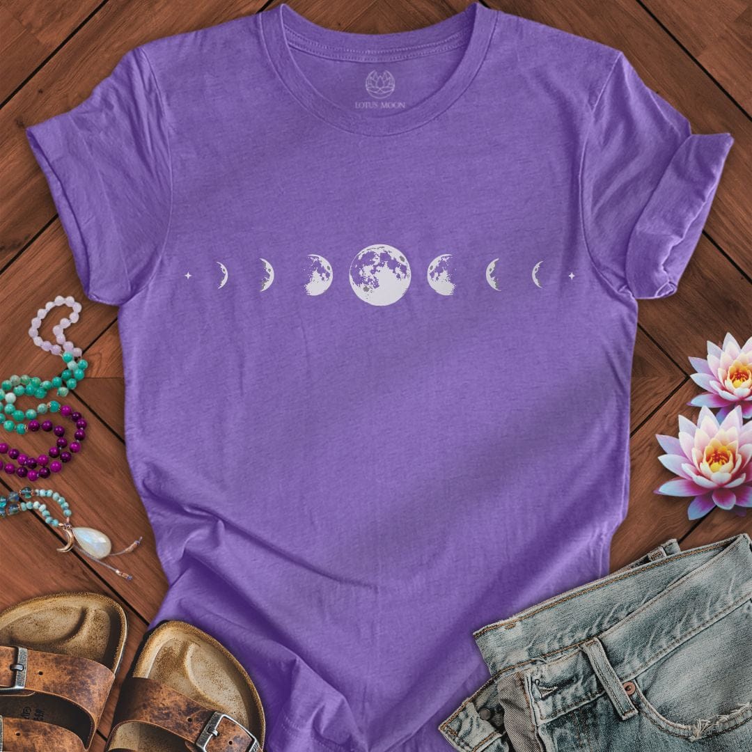 Moon Phases Tee Heather Team Purple