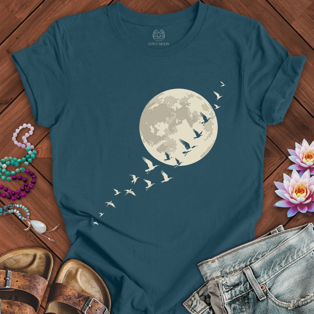 Printify T-Shirt Moonlight Flight Tee Deep Teal / S