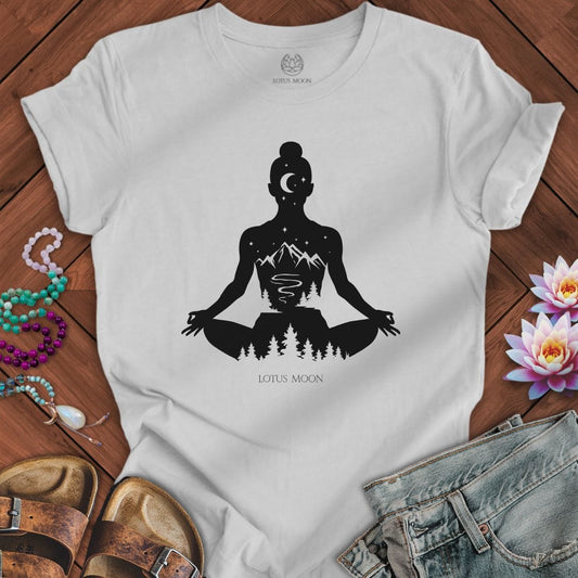 Mountain Meditation Tee Solid Athletic Grey