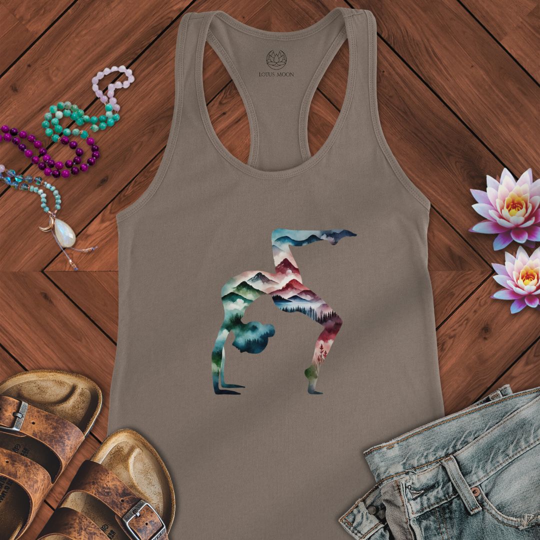Mountain Yoga Tank Solid Warm Gray
