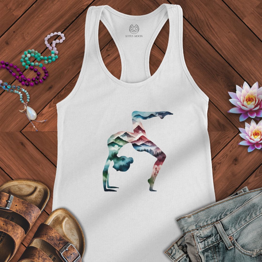 Mountain Yoga Tank Solid White