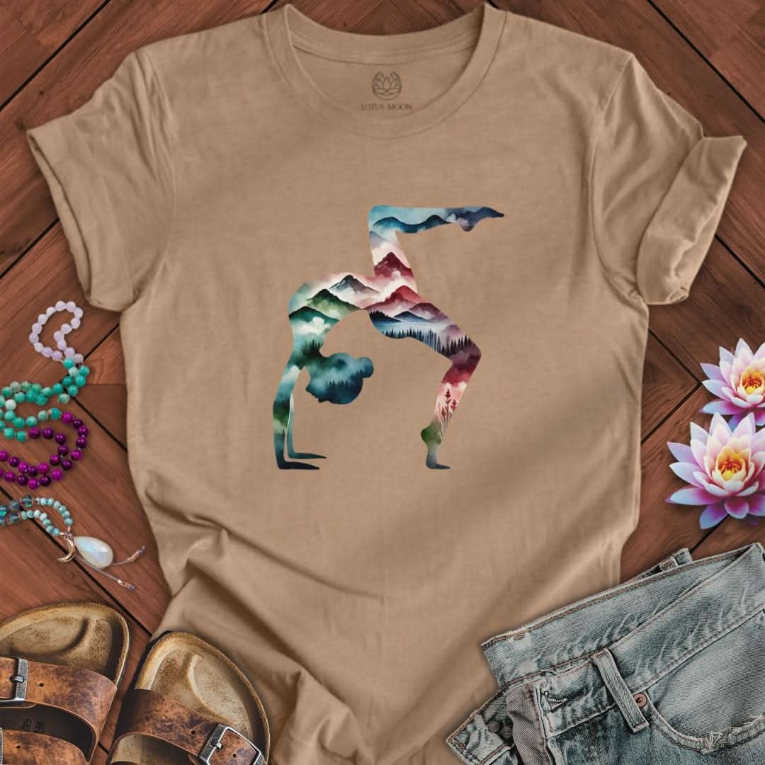 Mountain Yoga Tee Heather Tan