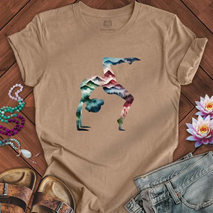 Mountain Yoga Tee Heather Tan