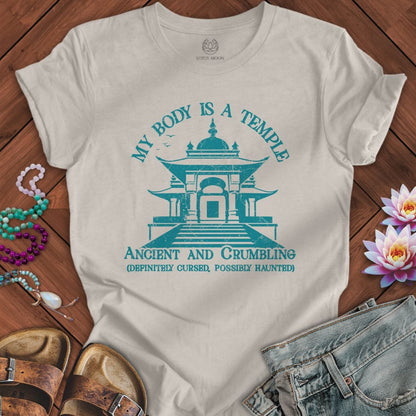 My Body The Temple Tee Heather Dust