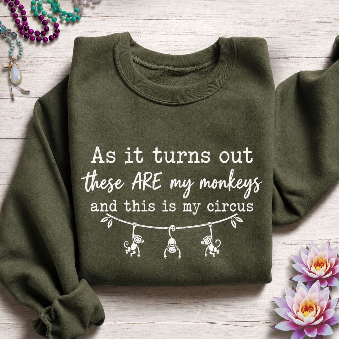 Printify Sweatshirt My Circus Sweatshirt Military Green / S