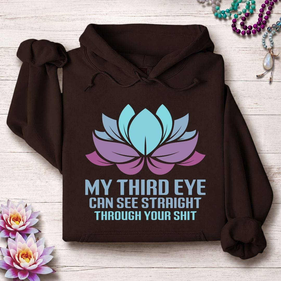 Printify Hoodie My Third Eye Hoodie Dark Chocolate / S