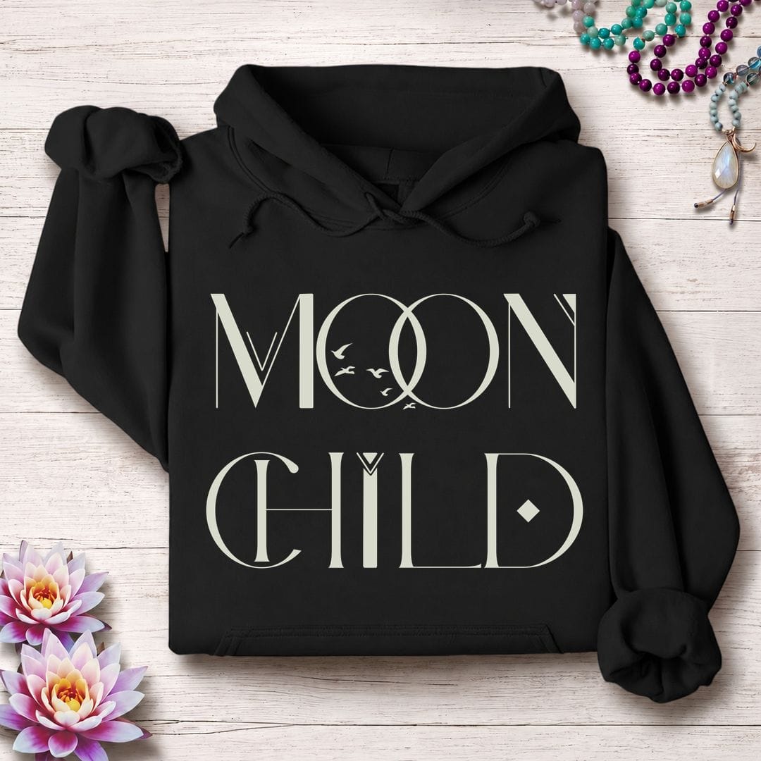 Printify Hoodie Mystic Moon Child Hoodie Black / S