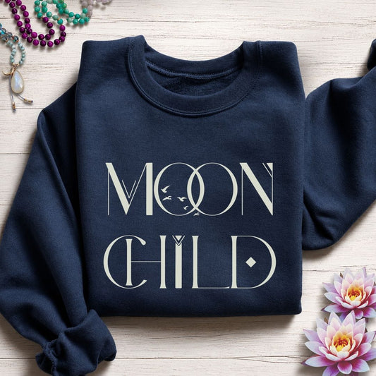 Mystic Moon Child Sweatshirt Navy