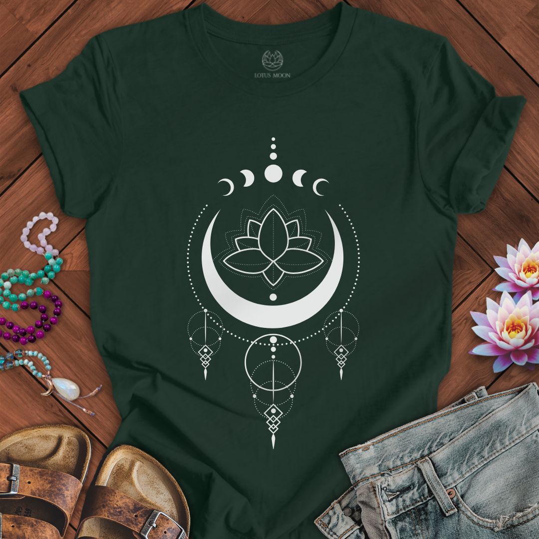 Mystical Lotus Moon Tee Forest