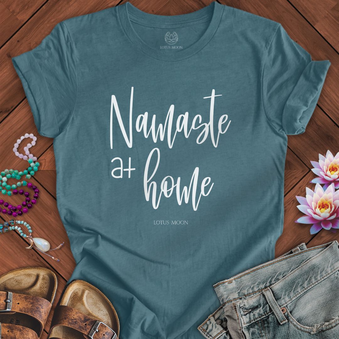 Namaste at Home Tee Heather Deep Teal