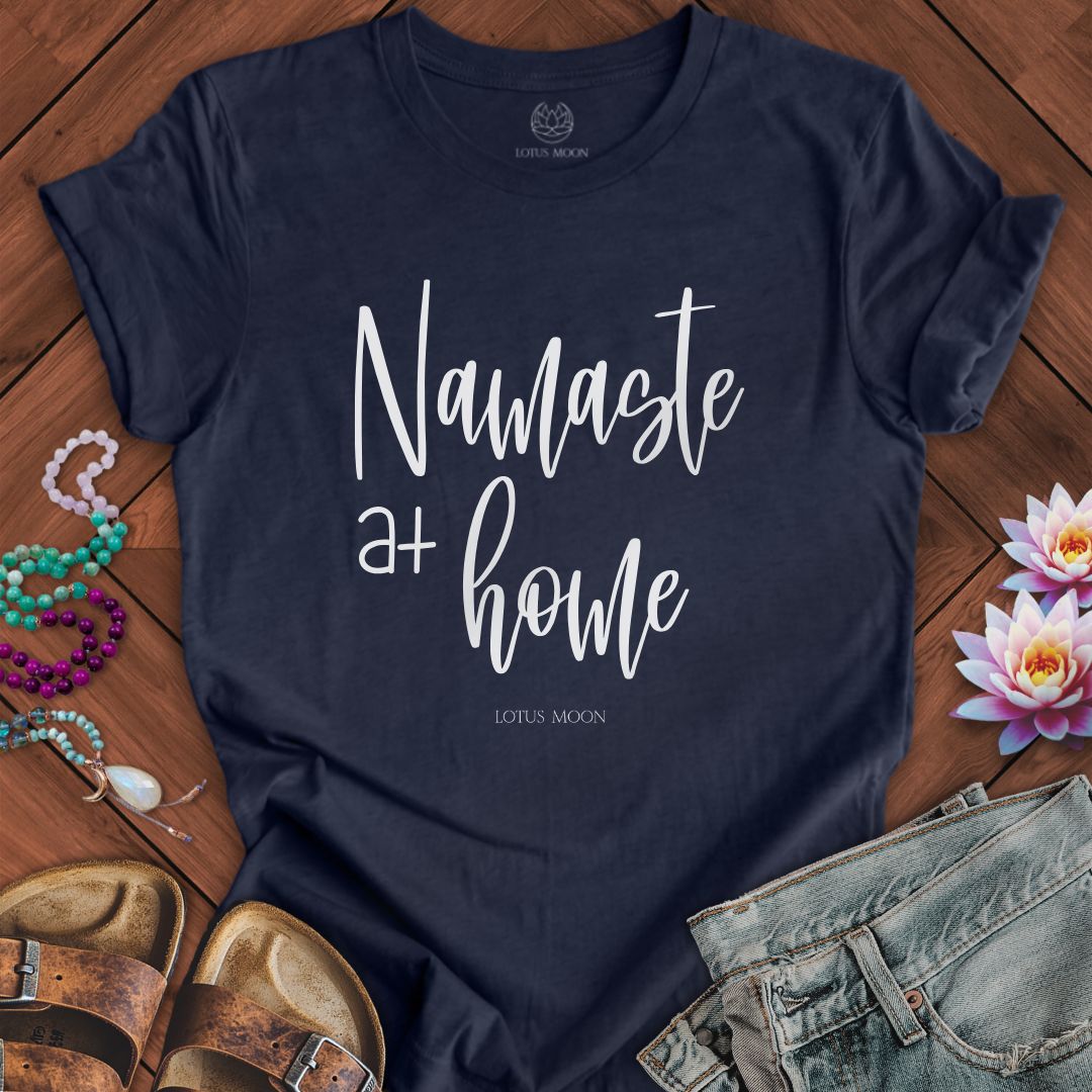 Namaste at Home Tee Heather Midnight Navy