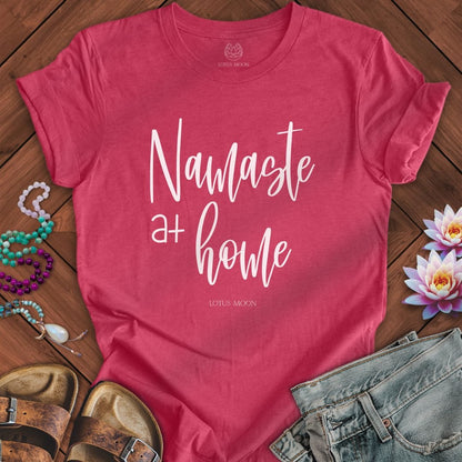 Namaste at Home Tee Heather Raspberry