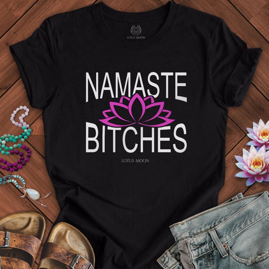 Namaste Bitches Tee Black Heather