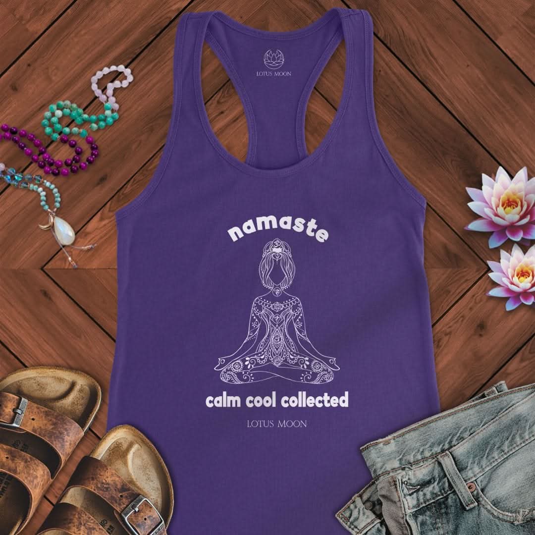 Namaste Calm Tank Solid Purple Rush