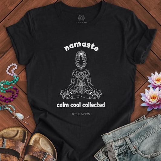 Namaste Calm Tee Solid Black Blend