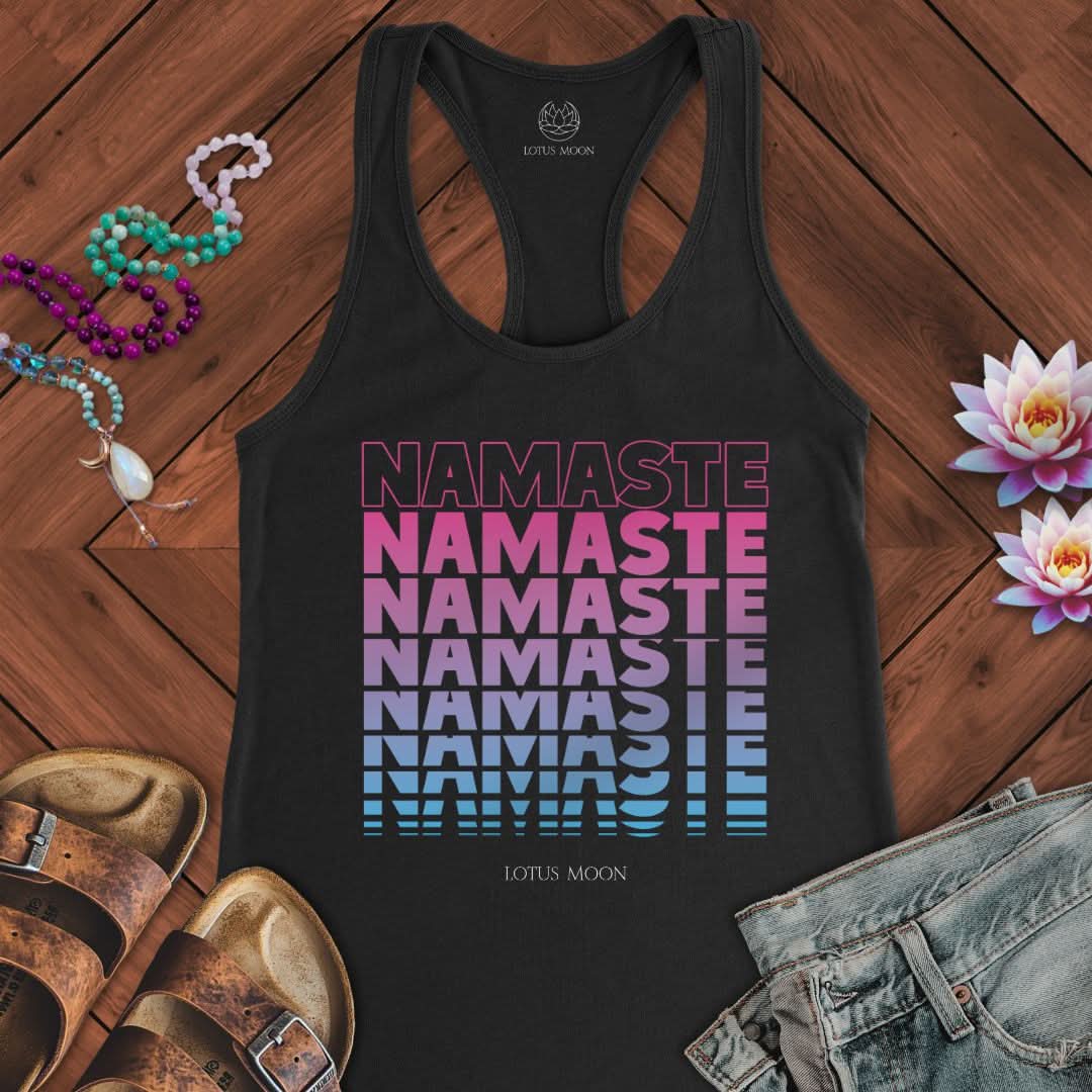 Namaste Fade Tank Solid Black