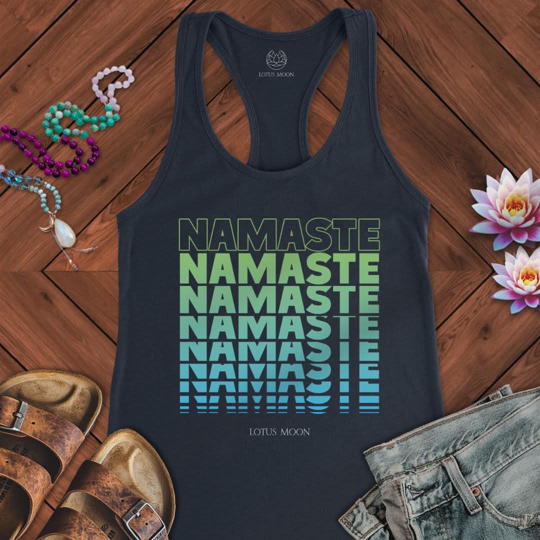Namaste Fade Tank Solid Midnight Navy