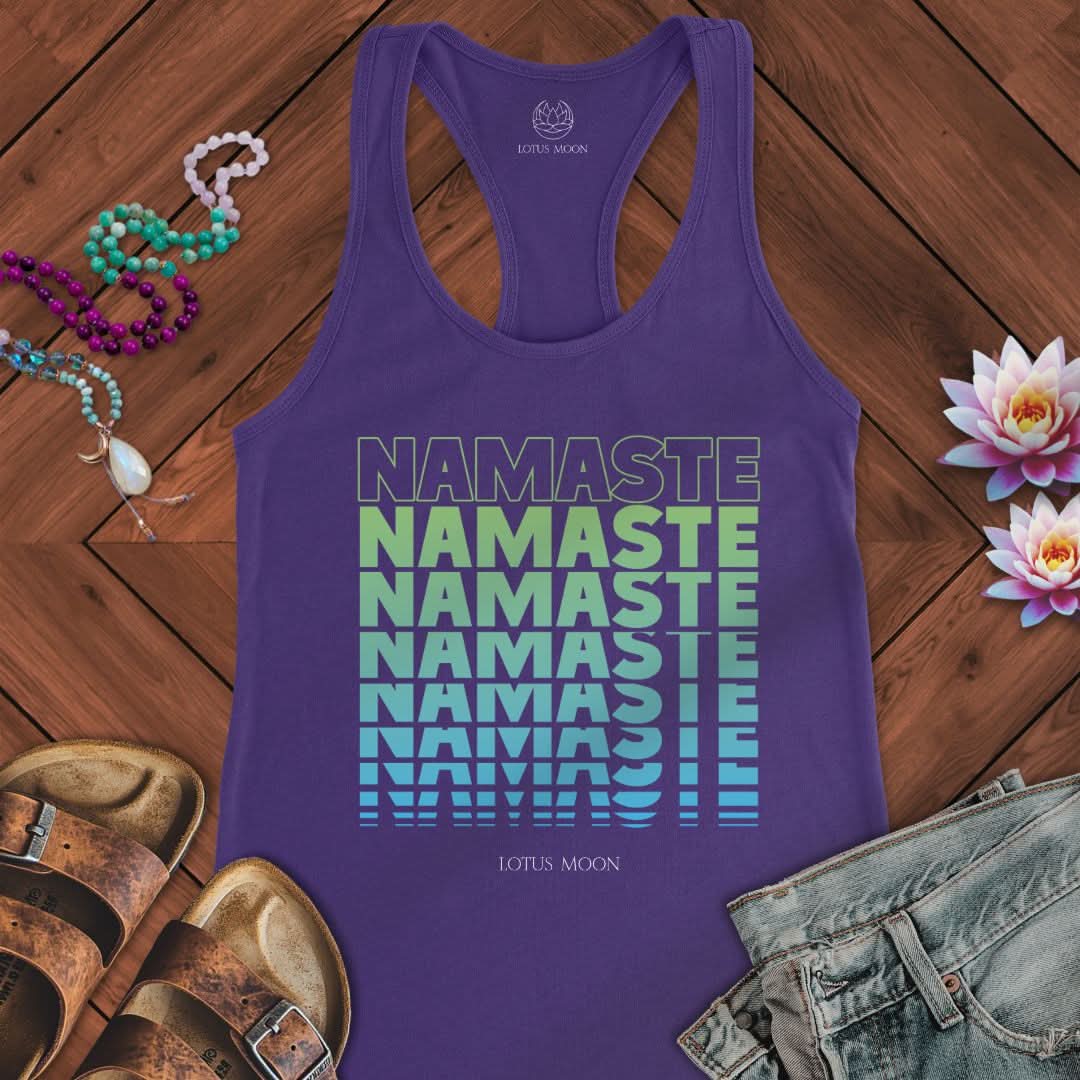Namaste Fade Tank Solid Purple Rush