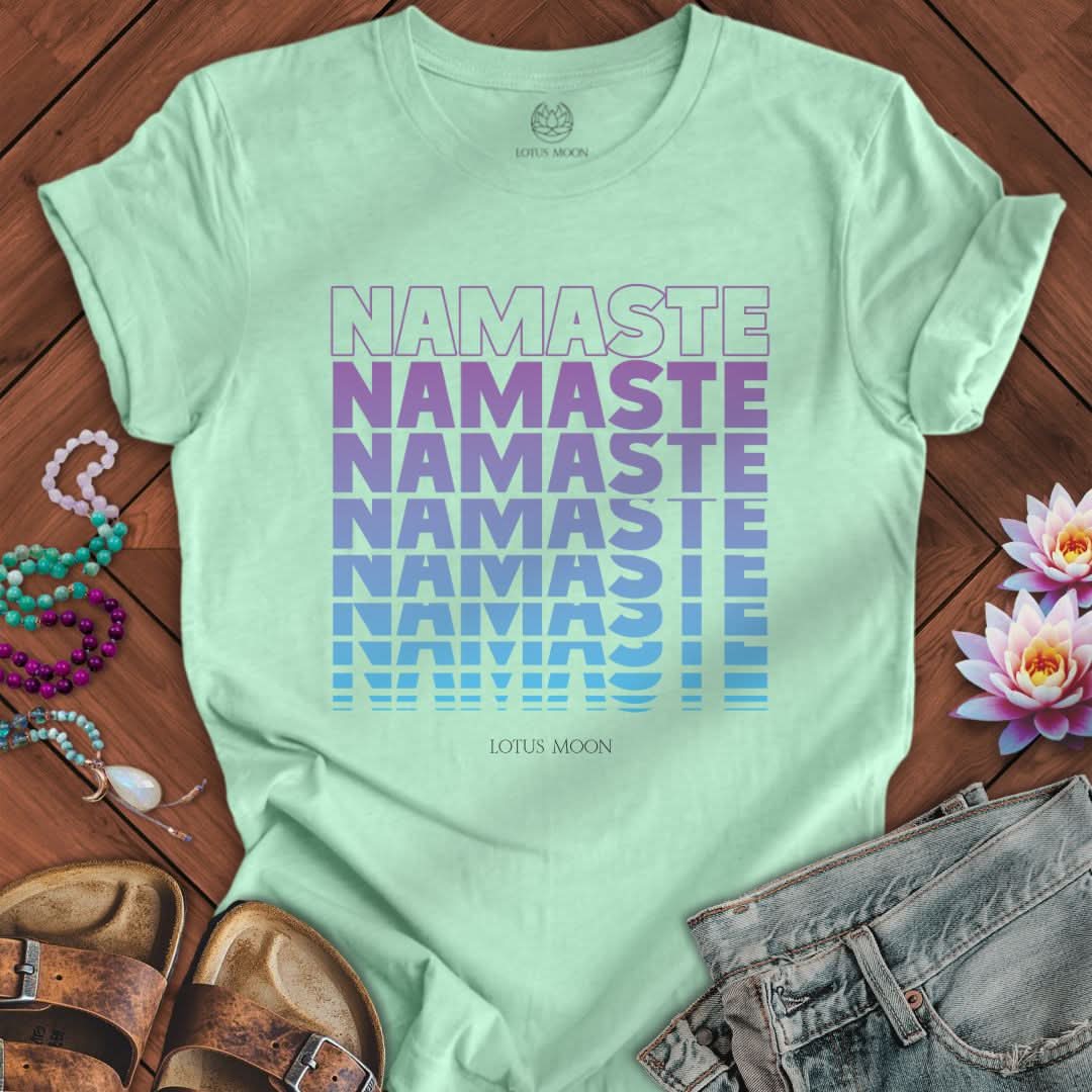 Namaste Fade Tee Heather Mint