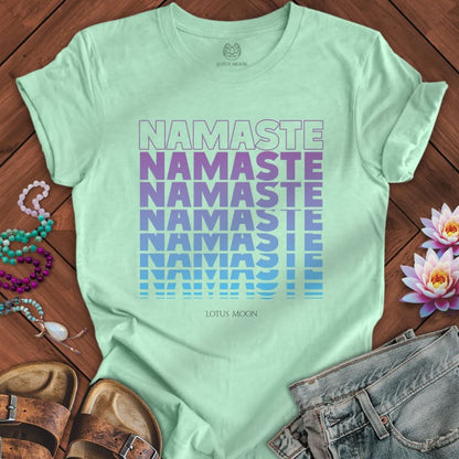 Namaste Fade Tee Heather Mint