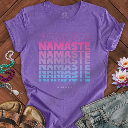 Namaste Fade Tee Heather Team Purple