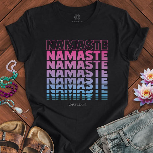 Namaste Fade Tee Solid Black Blend