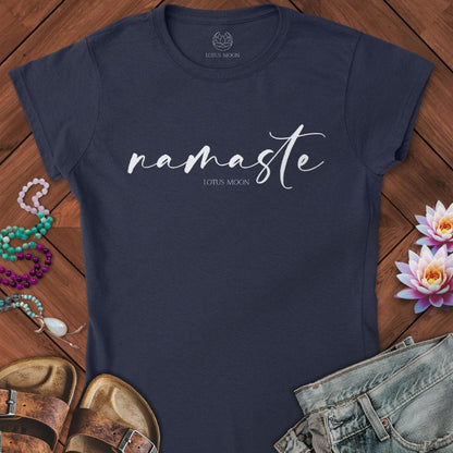 Namaste Fitted Tee Navy