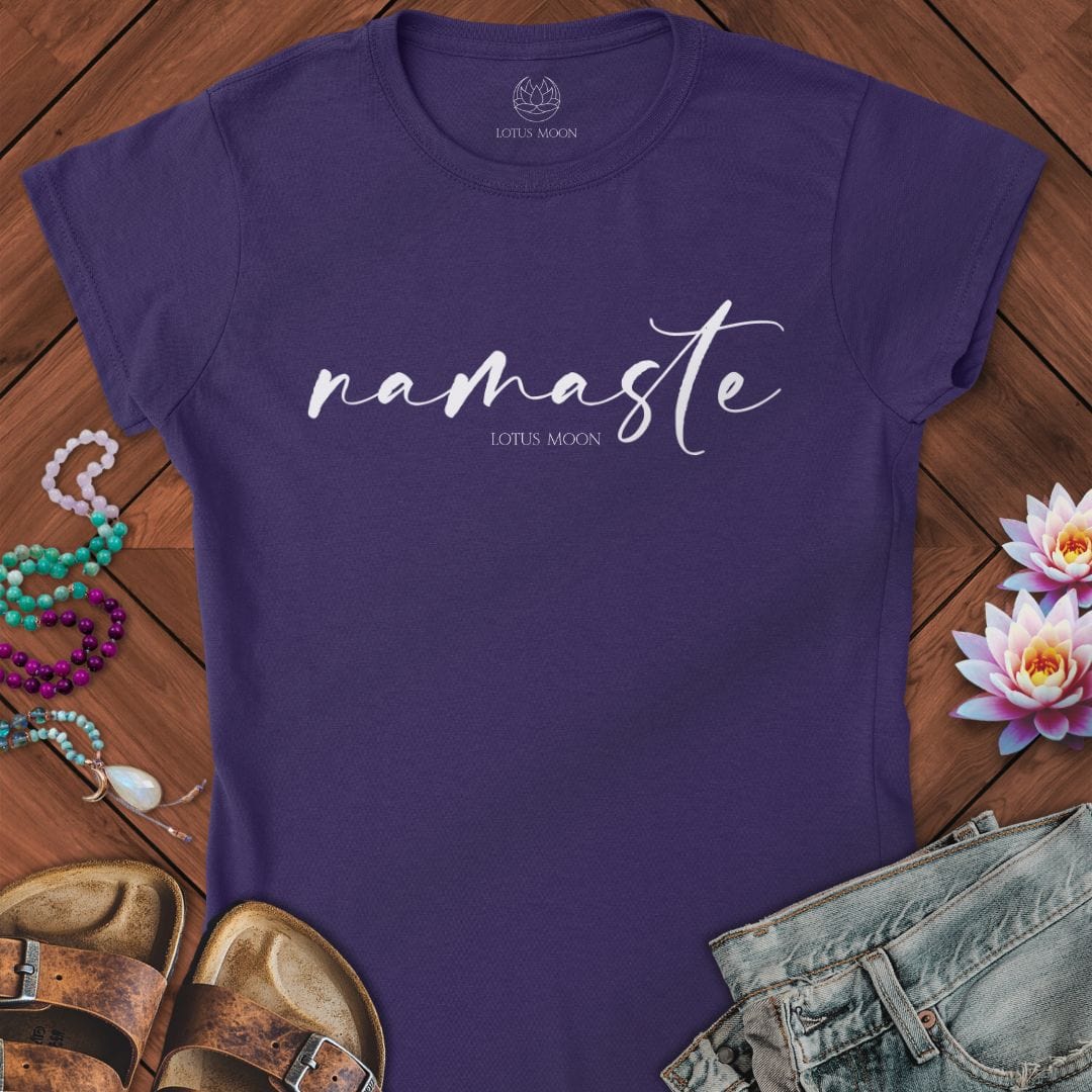 Namaste Fitted Tee Purple