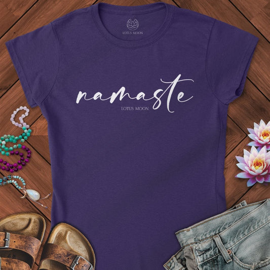Namaste Fitted Tee Purple