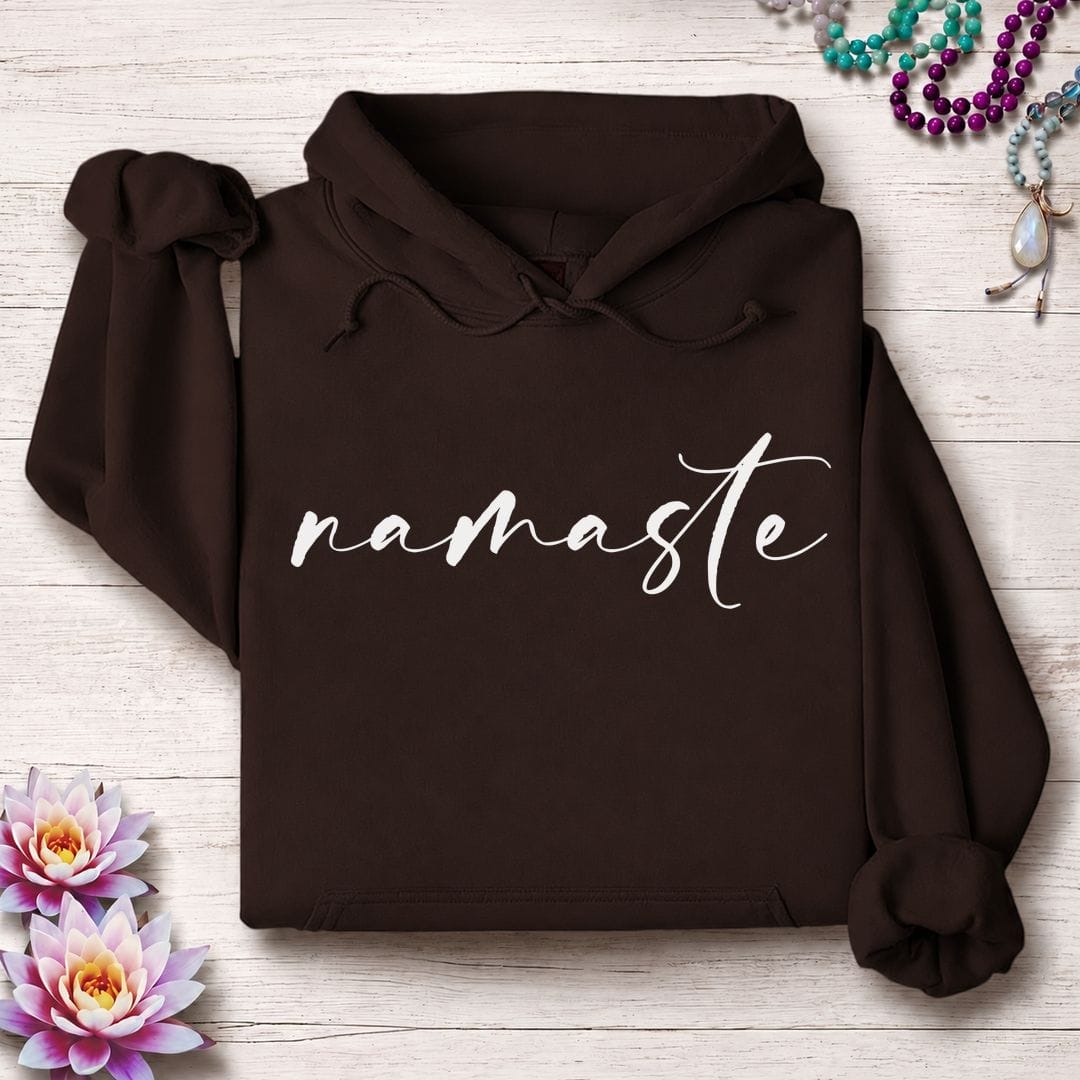 Printify Hoodie Namaste Hoodie Dark Chocolate / S