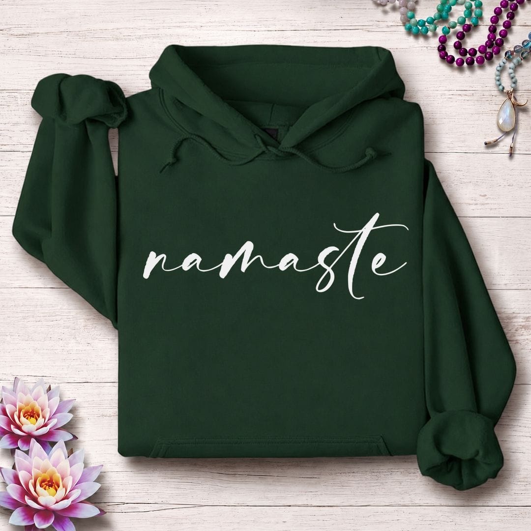 Printify Hoodie Namaste Hoodie Forest Green / S