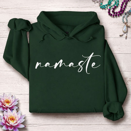Namaste Hoodie Forest Green
