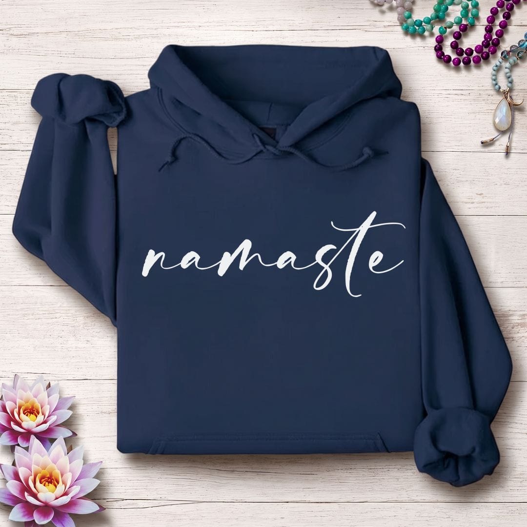Printify Hoodie Namaste Hoodie Navy / S