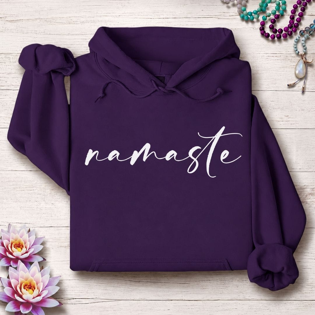 Printify Hoodie Namaste Hoodie Purple / S
